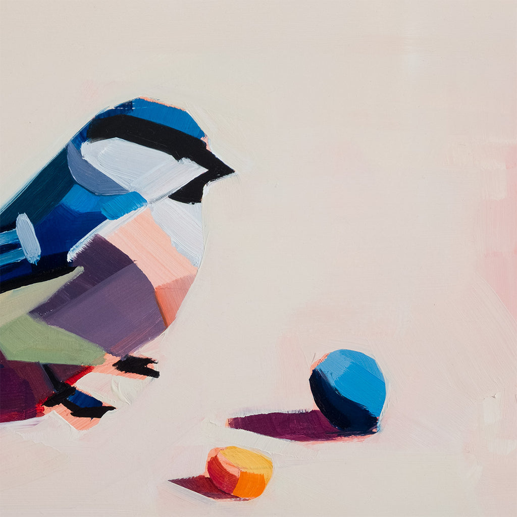 Blaumeise 2 / Oil on Wood