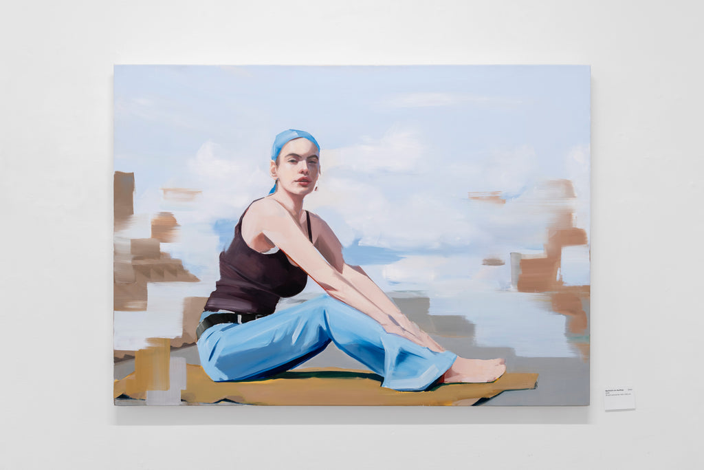 BerlinGirl on Rooftop / Oil on Canvas