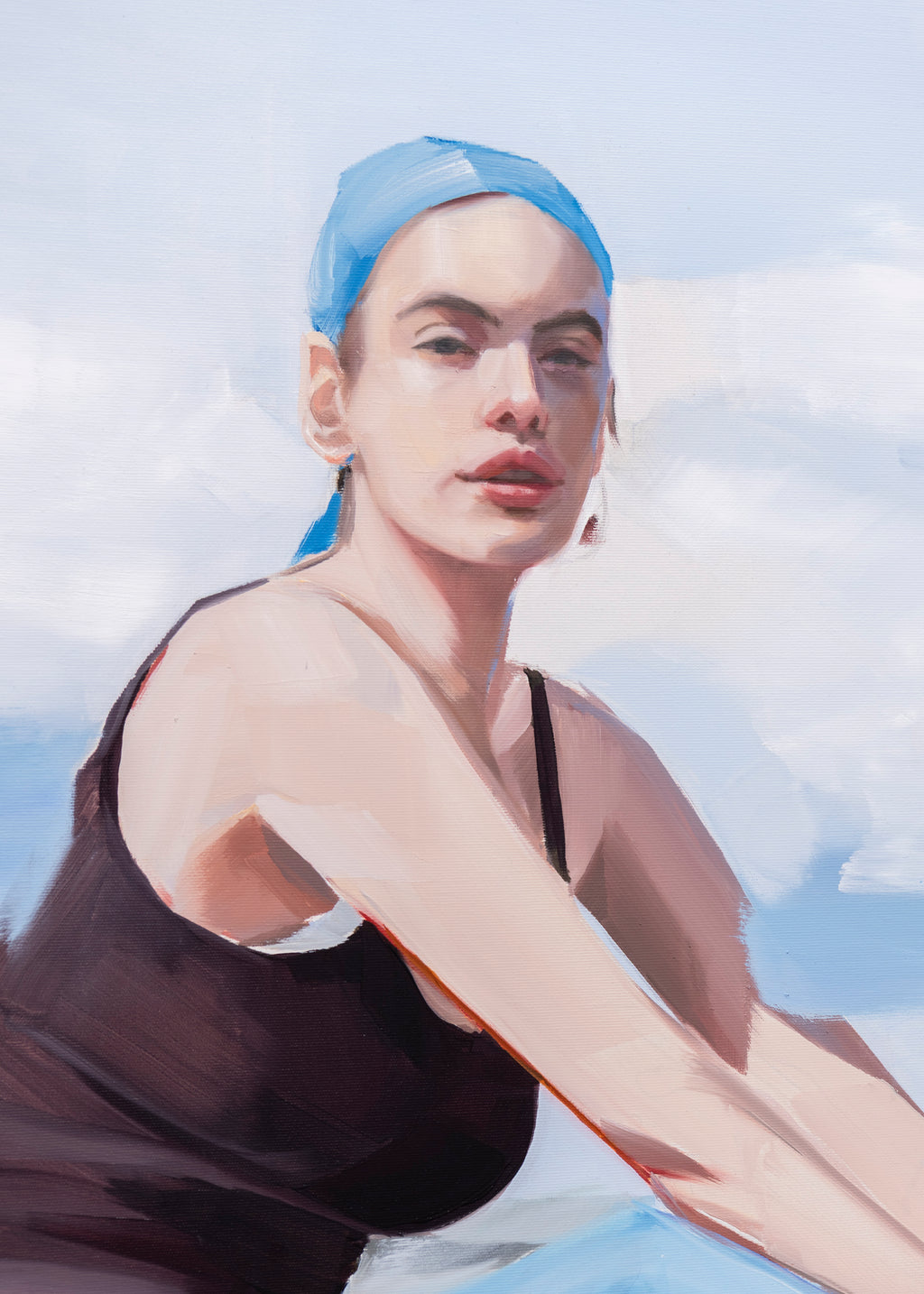 BerlinGirl on Rooftop / Oil on Canvas